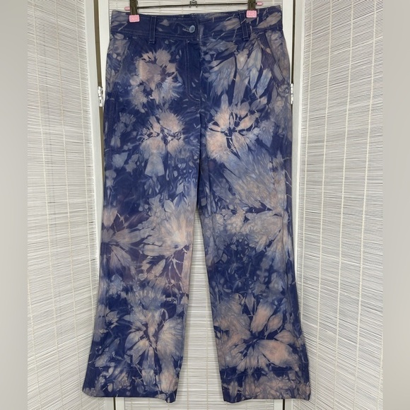 Rag & Bone Purple Tie Dye Cropped Pants Vibrant Purple Size 4 - Picture 1 of 10